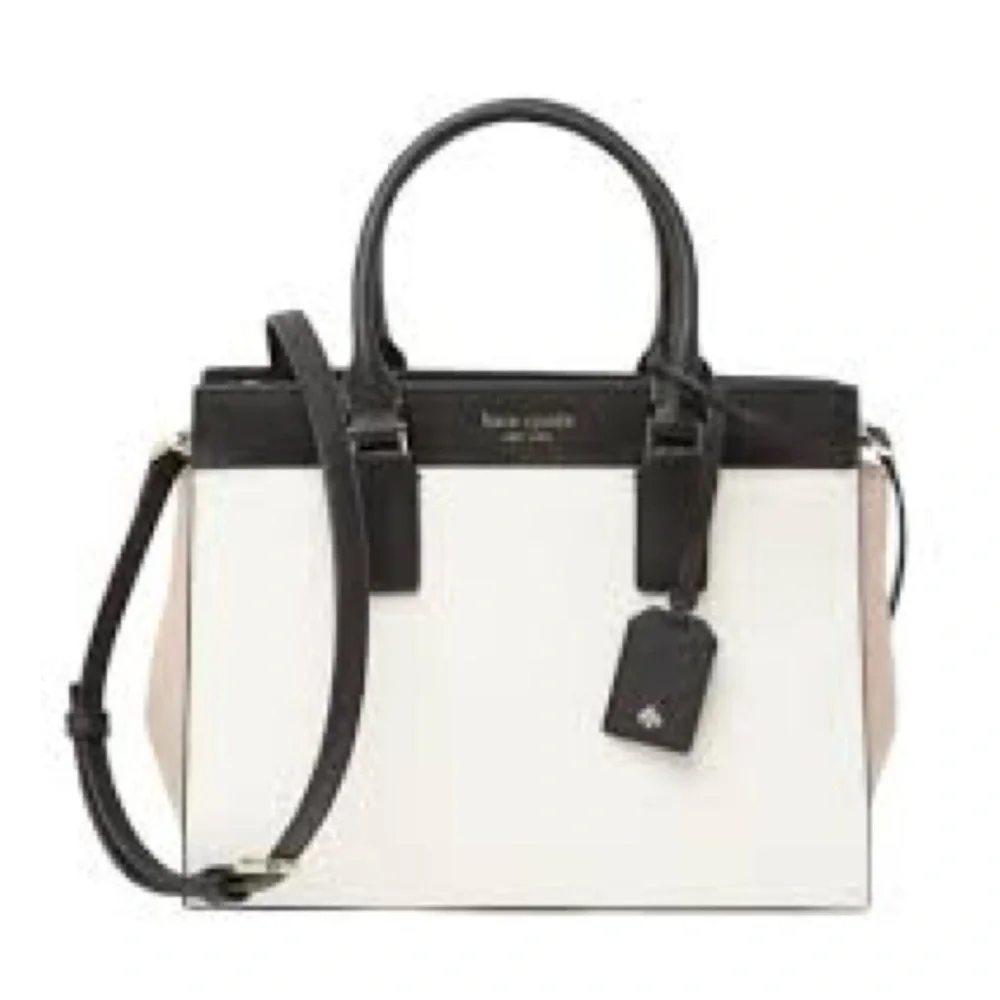 Kate Spade Light Pink & Black Crossbody Tote Bag & Matching Wallet